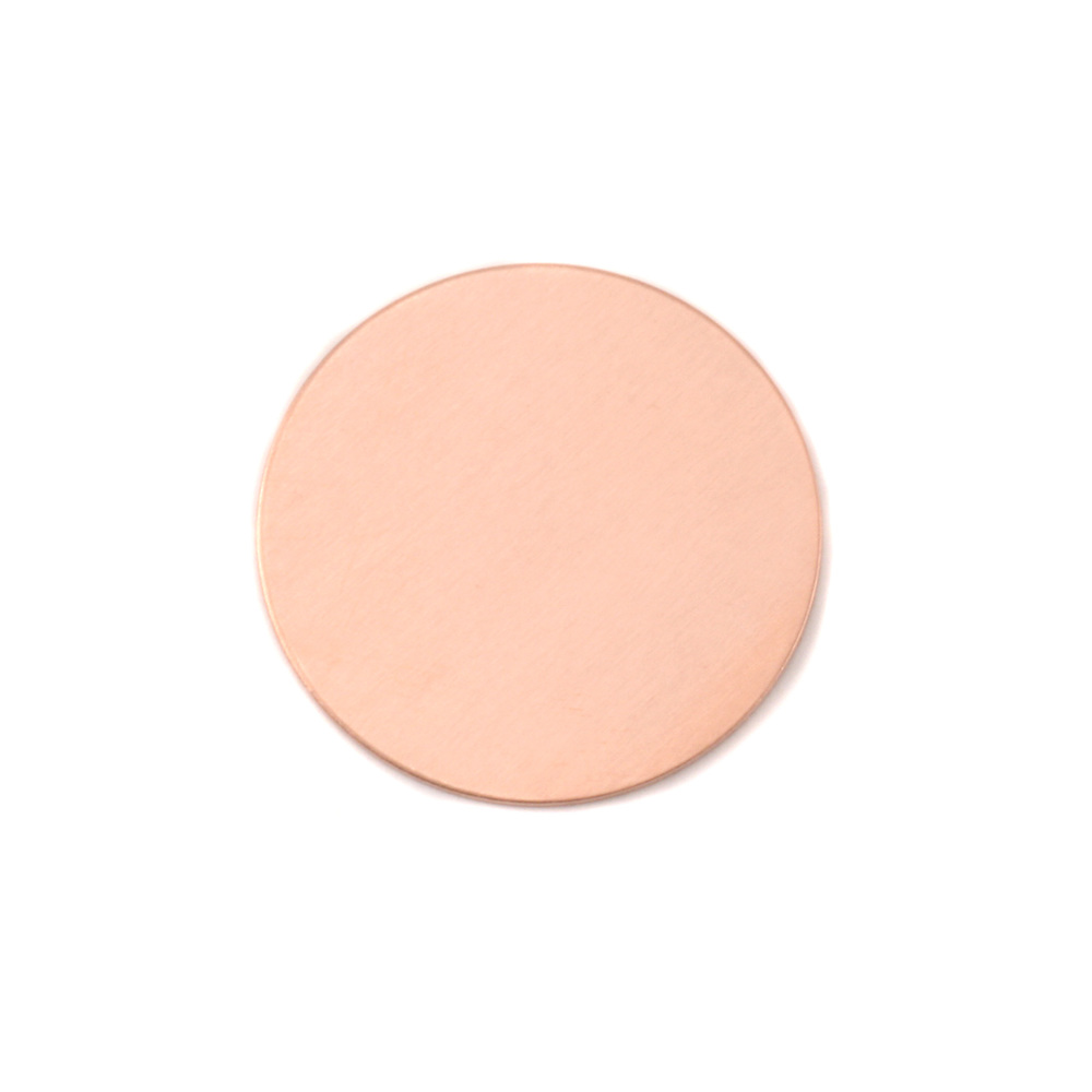 Metal Stamping Blanks Copper Round, Disc, Circle, 19mm (.75"), 24g, Pack of 5